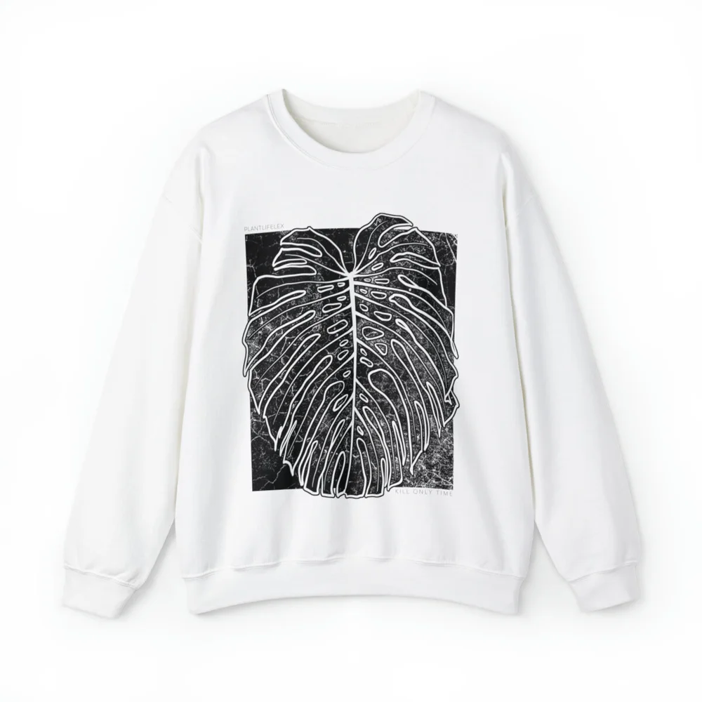Monstera Deliciosa (Unisex/Multiple Colors) - Crewneck Sweatshirt - PlantLifeLex x KILLONLYTIME