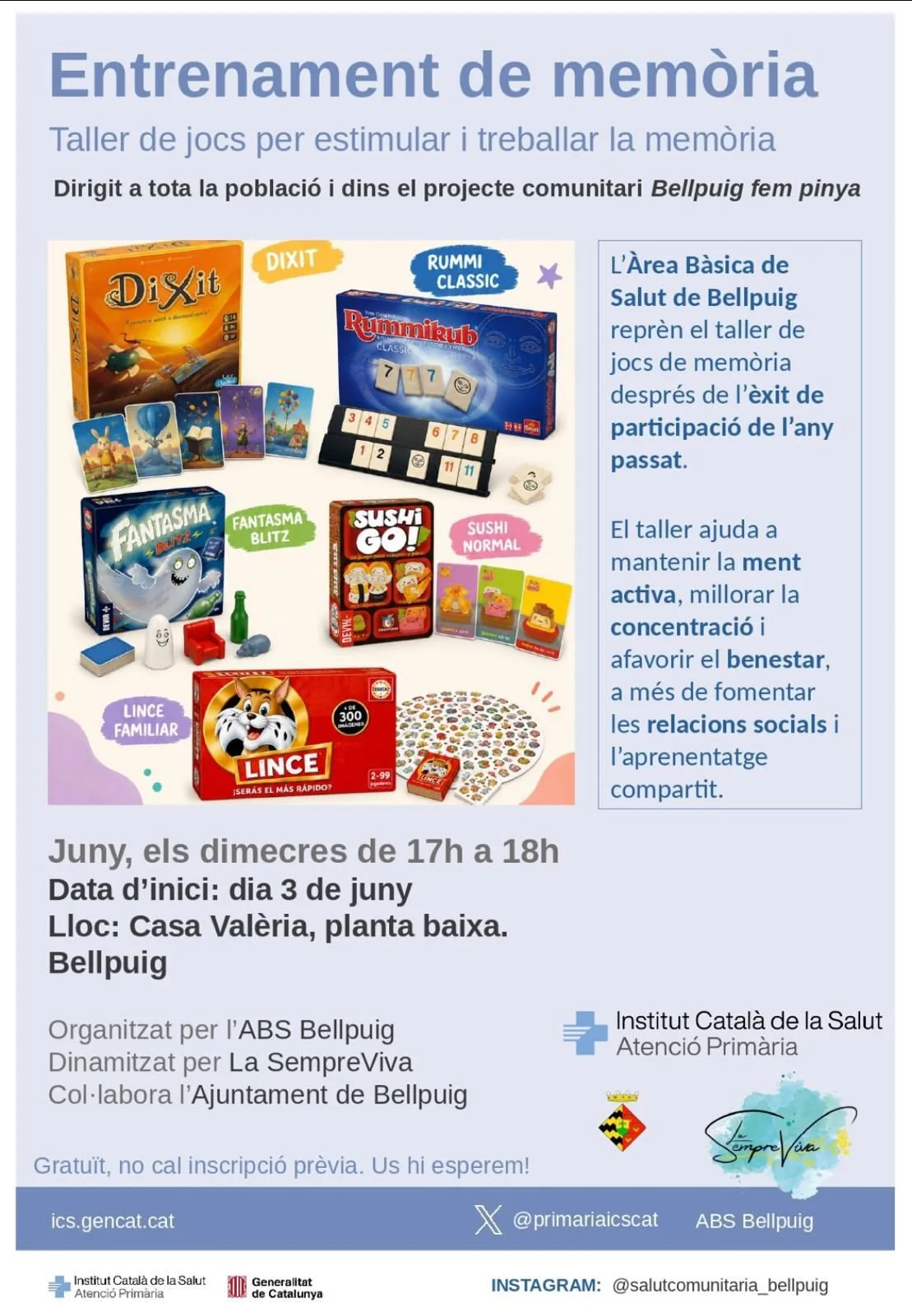 TALLER DE JOCS DE MEMÒRIA