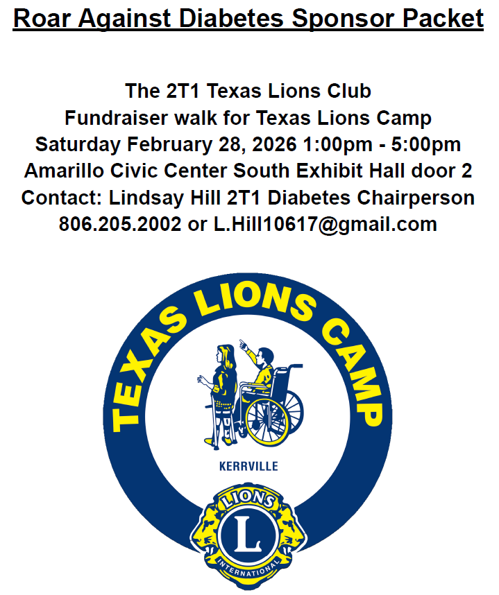 Roar Against Diabetes Walk to Benefit the Texas Lions Camp