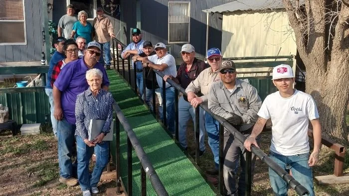Hereford Lions helped build a ramp.