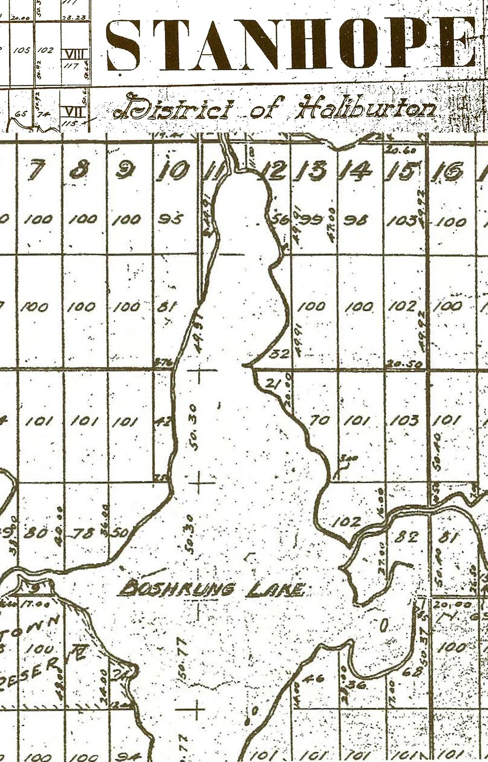Stanhope 1860 Historic Map