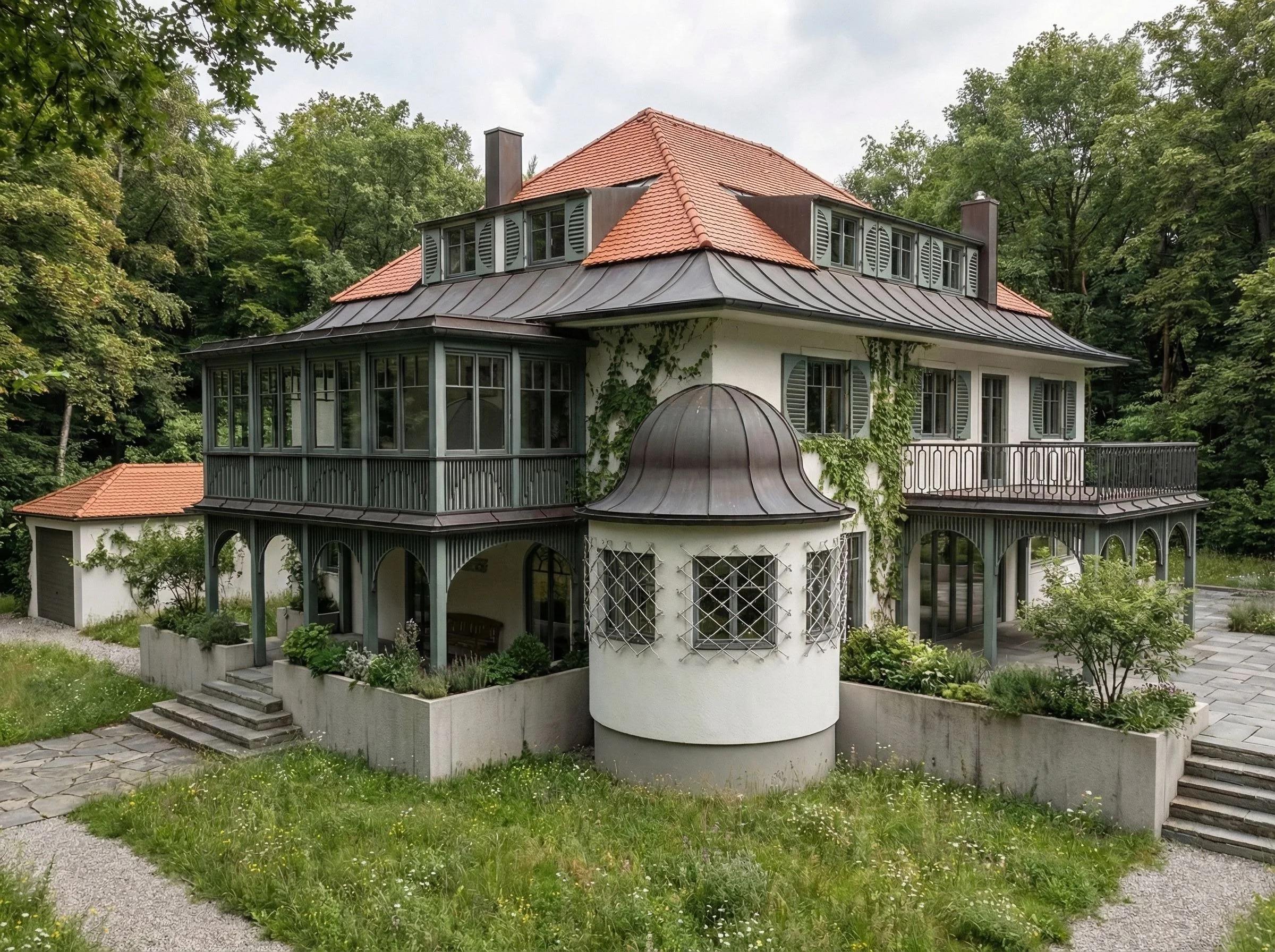 AQUAHAUS / VILLA MIT ANBAUTEN UND NEBENHAUS / ASCHAU
