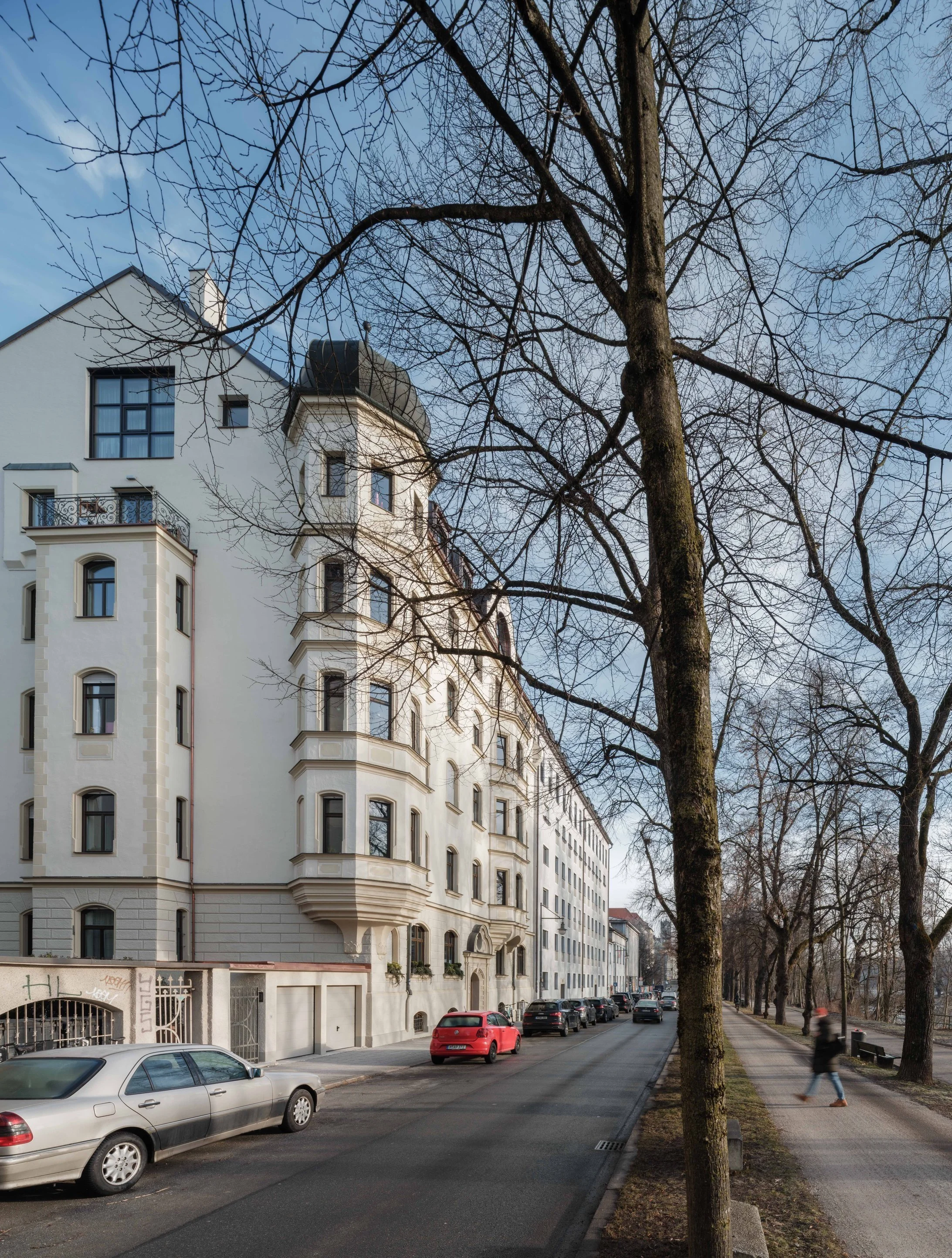 Die Denkmalsanierung beinhaltete vor Allem die Fassade und die Anlehnung an die Ursprungsfassade von 1889