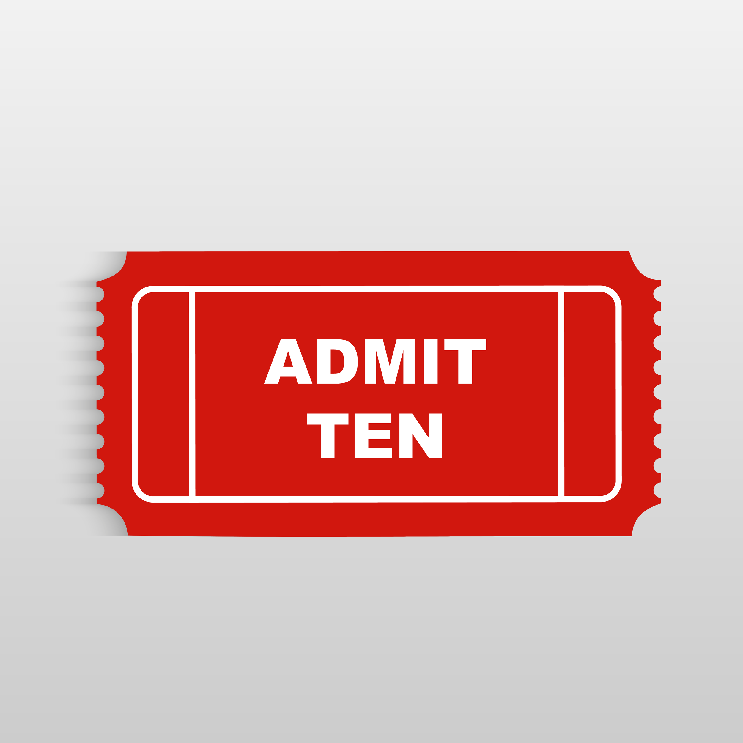 Set of 10 Admission Tickets