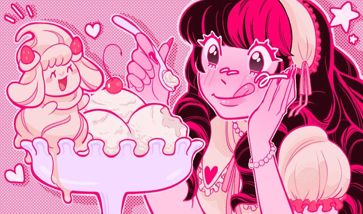 Oh my GOSHHHH!!!!
I commissioned @kotatsuinunova to draw her own version of an Alcremie Sundae and it turned out SO FREAKING CUTE 😭✨

I have a commission project called &ldquo;Sundae Gallery&rdquo;, located on my website, which showcases all of the 