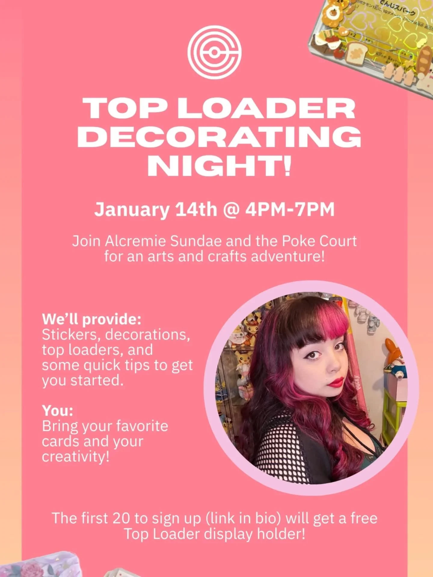 Community Toploader Decorating at Poké Court