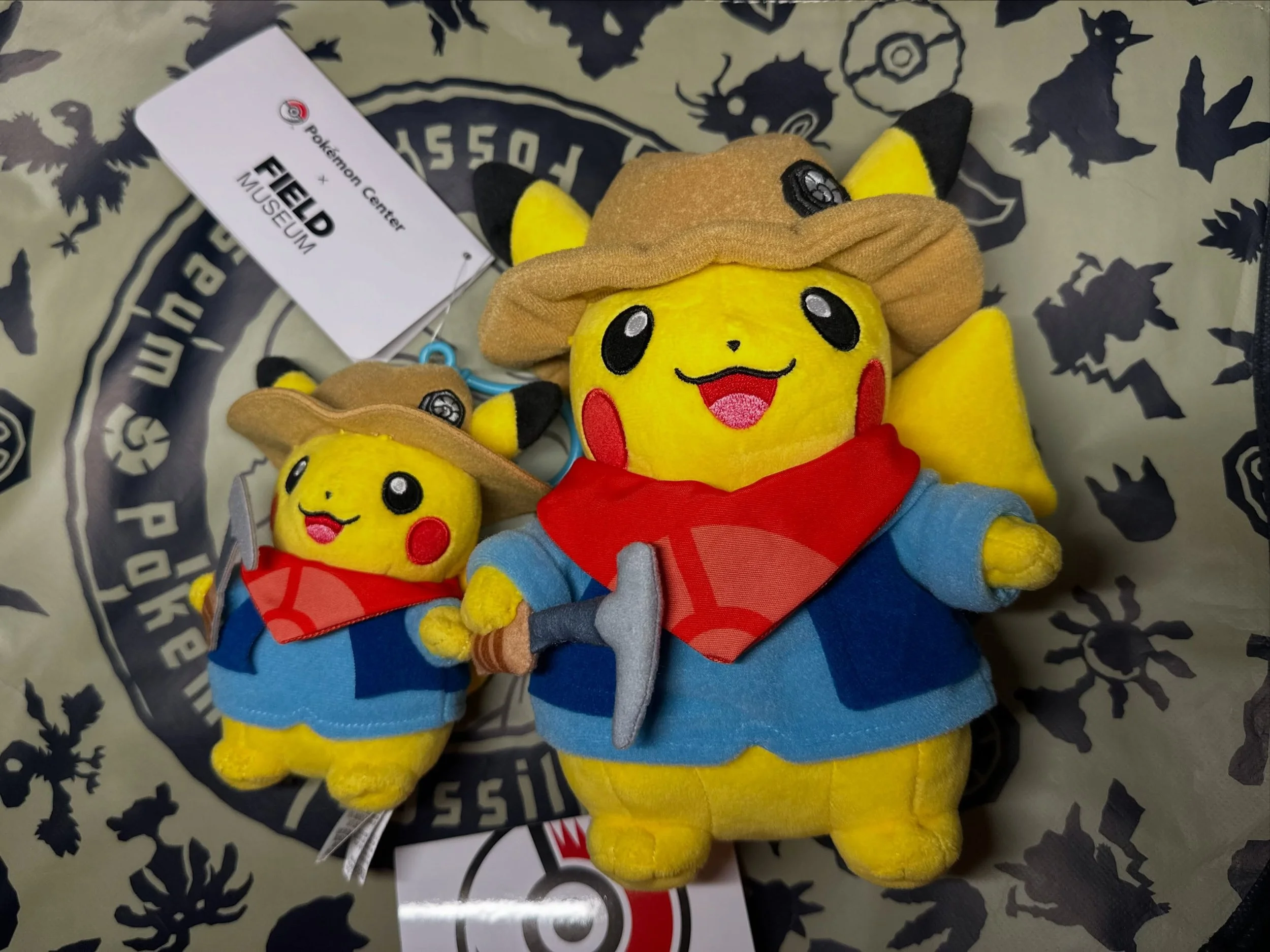 Excavator Pikachu plushies from the Pok&eacute;mon Fossil Museum 🦴 
Thank you @fieldmuseum &amp; @pokemon for gifting me the larger size plush! #FieldMuseumPartner #Free_Product 

#pokemonlifestyle