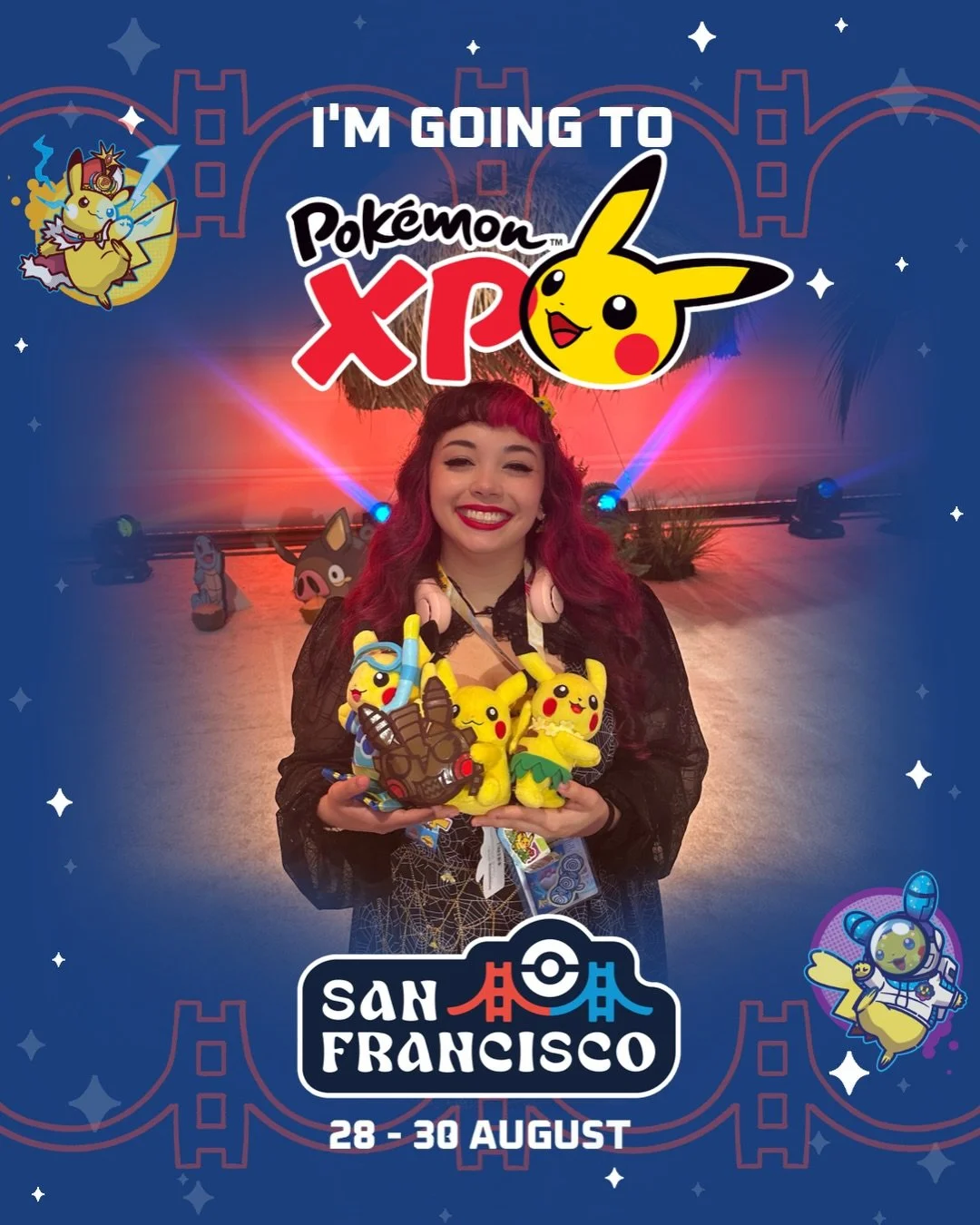 Super excited to announce I&rsquo;ll be attending the first ever Pok&eacute;mon XP as a creator! 
This will also be my 4th Worlds as a creator 🥹 #Free_Access

It&rsquo;s such an honor and I&rsquo;m so so so thankful.  Thank you @pokemon!! It truly m