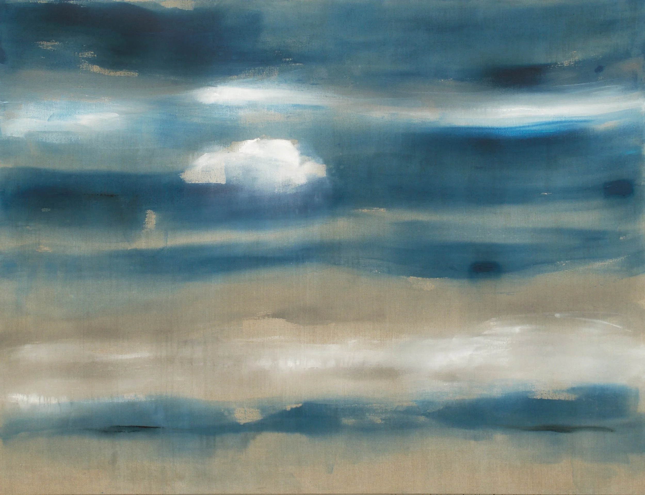 Accompanied, Handmade paint on linen over stretcher bars, 56in. x 72in., 2025