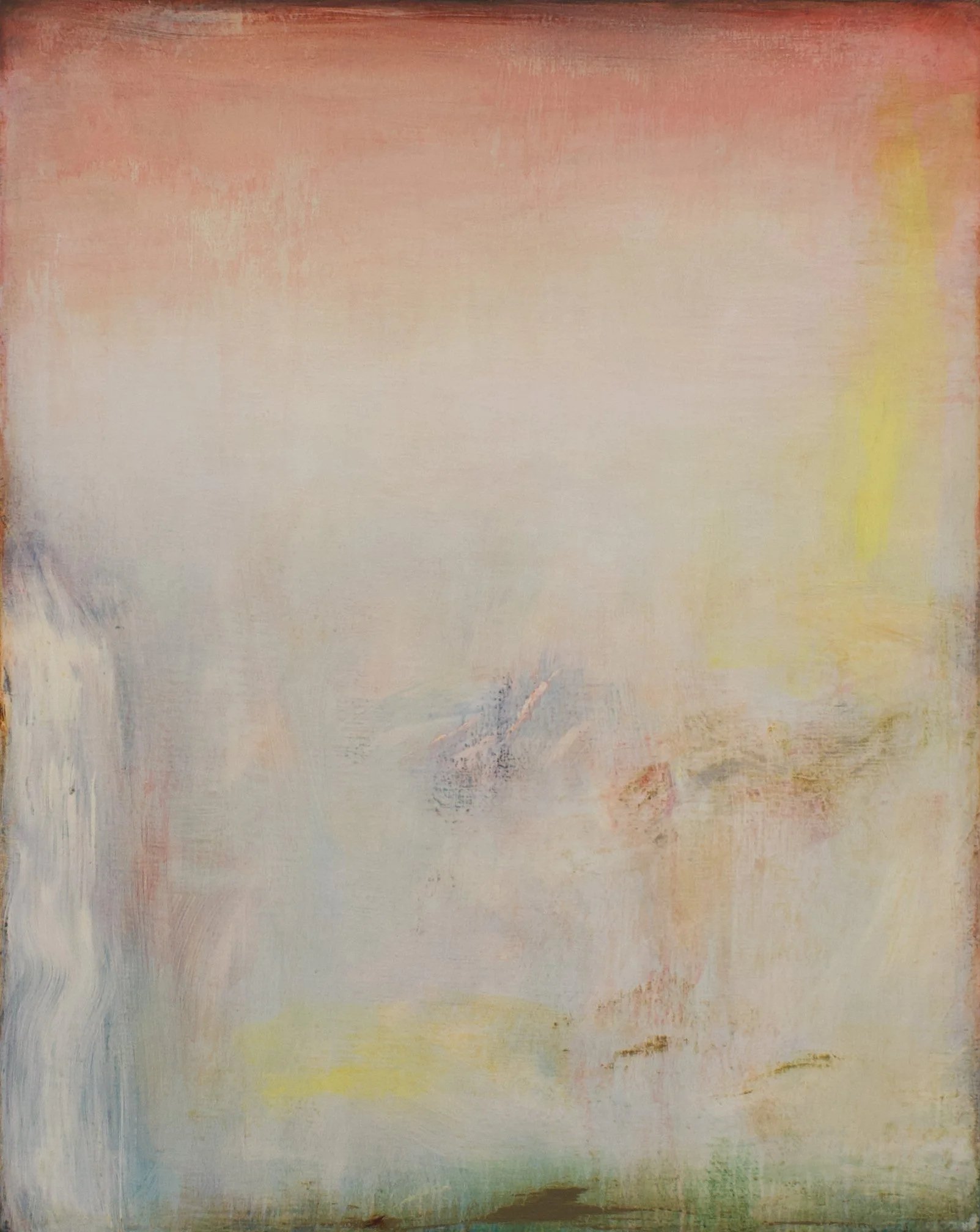 Awareness, Handmade paint on Venetian plaster on linen over panel, 48in. x 38in., 2025