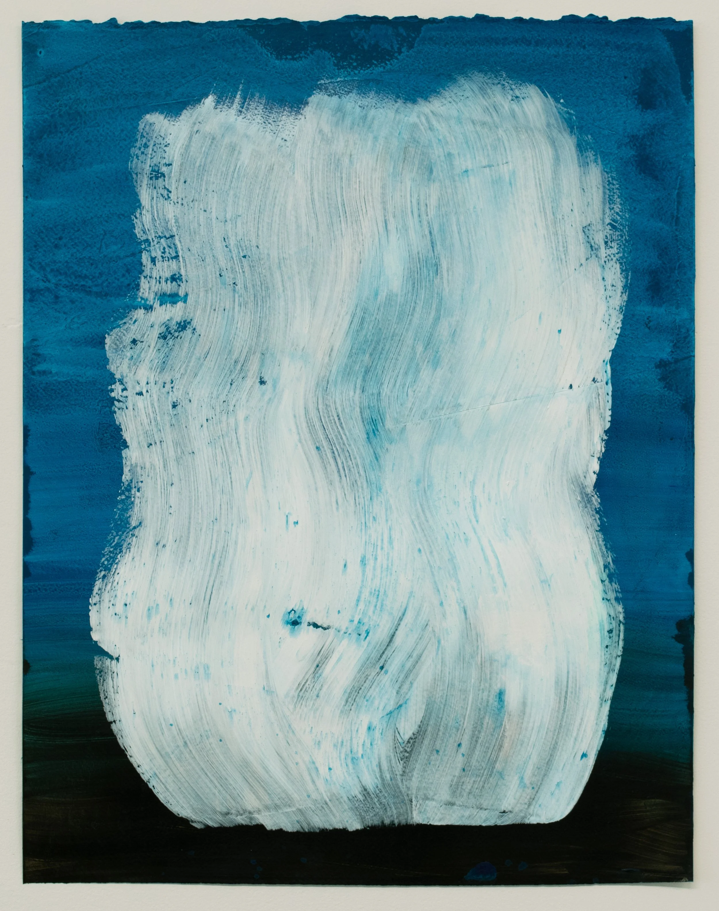 Light Mind XIV, Handmade paint on Venetian plaster on paper, 12in. x 16in., 2025.jpg