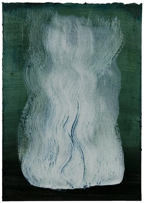 Light Mind VII, Handmade paint on paper, 16.5in. x 11.5in., 2019