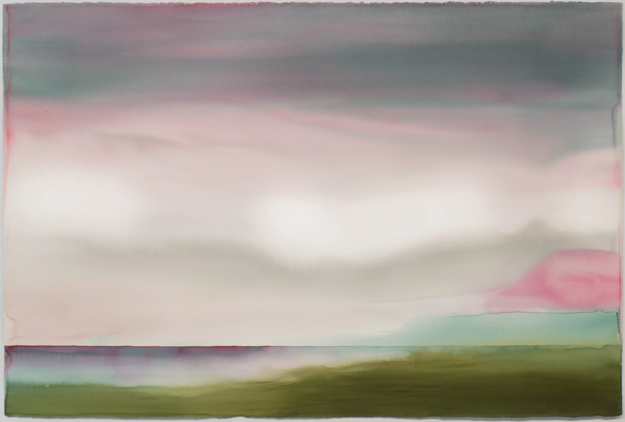 Sounding Line I, Watercolor on paper, 40in. x 60in., 2026