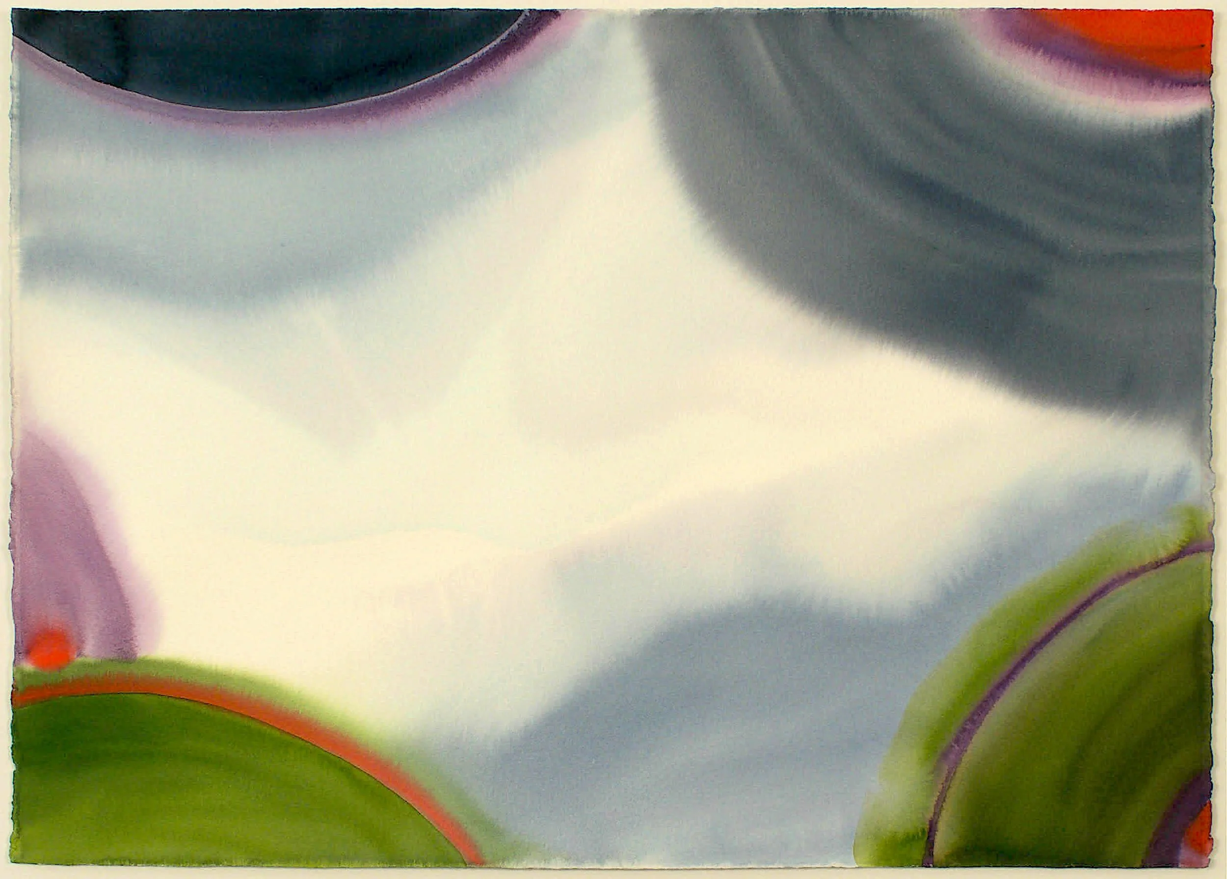 Topography VII, Watercolor on paper, 30 x 42in., 2023