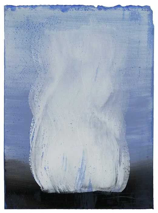 Light Mind X, Handmade paint on paper, 6.5in. x 12in., 2019