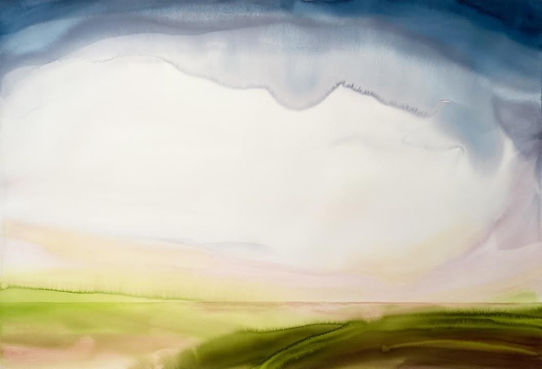 The Sky III, Watercolor on paper, 40in. x 60in., 2025