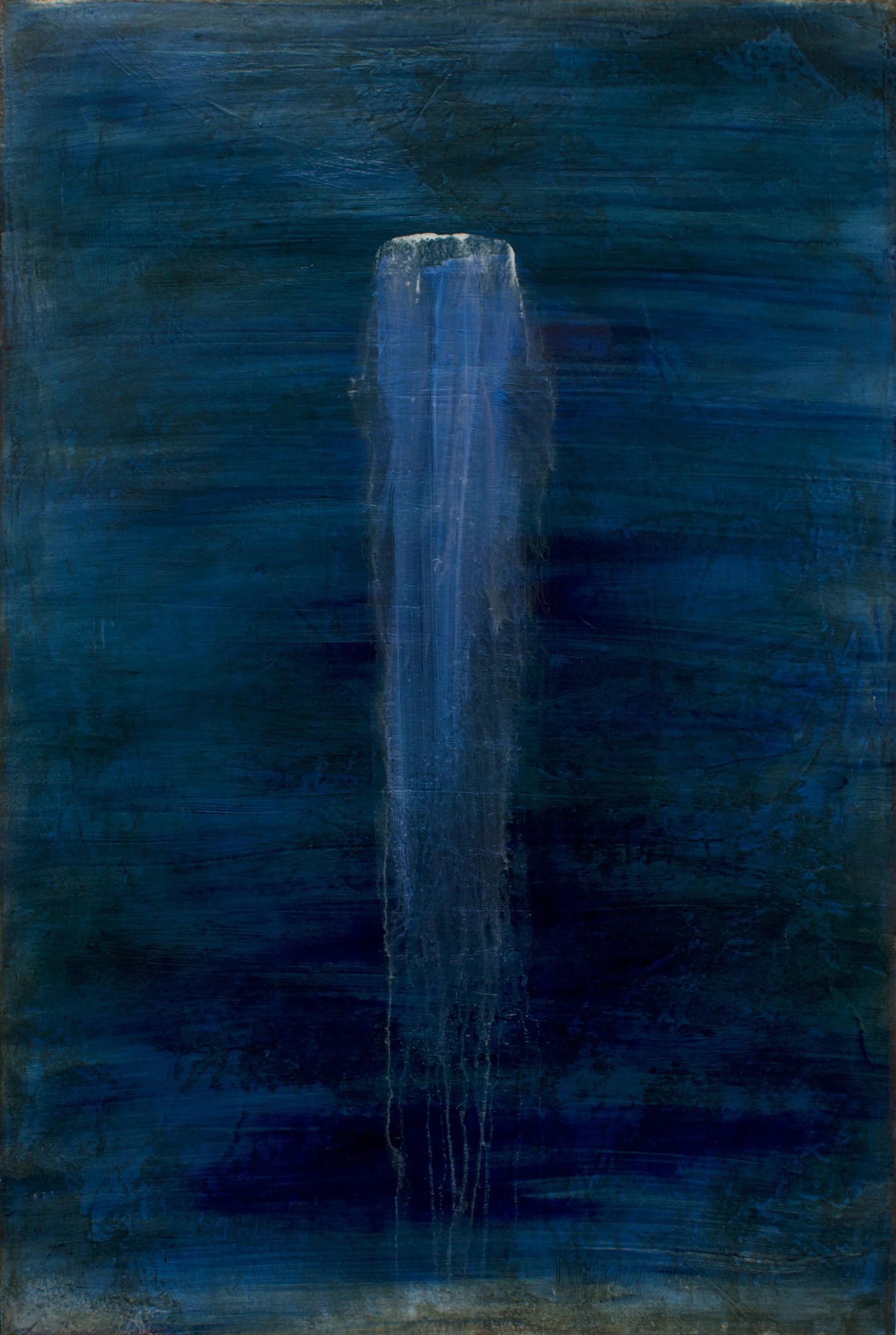 Opened Mind, Handmade paint on Venetian plaster on linen over stretcher bars, 42in. x 28in., 2025.jpg