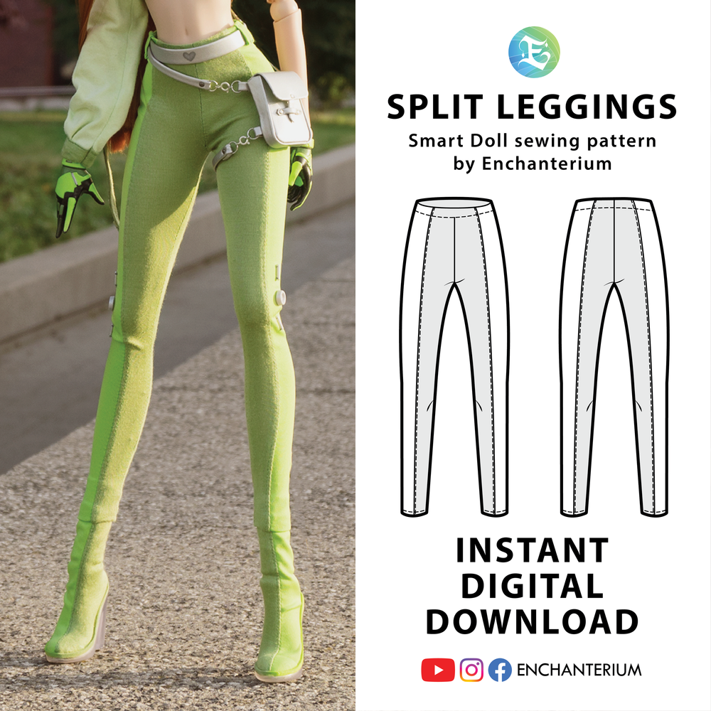 Split Leggings - FREE Smart Doll Sewing Pattern (CJ Hack) — Enchanterium
