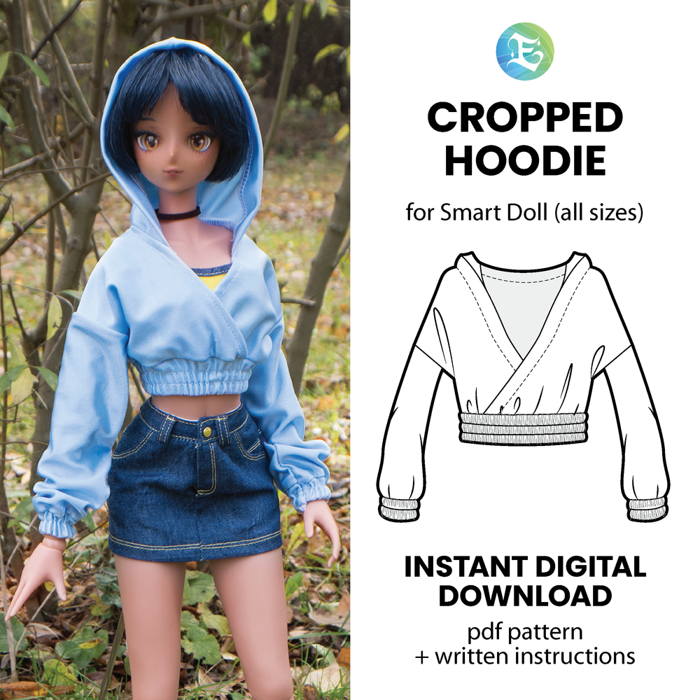 Cropped Hoodie - Smart Doll Sewing Pattern — Enchanterium