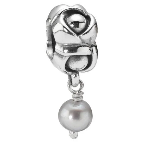Bloom Gray Pearl Dangle - Final Sale