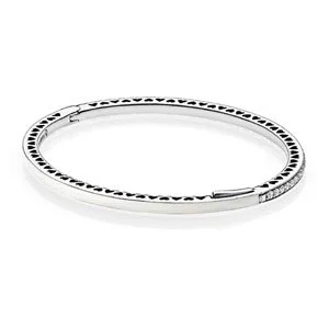 Silver Radiant Hearts Bangle - Final Sale