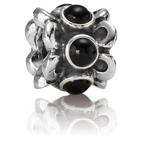 Forget Me Not Onyx Charm - Final Sale