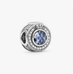 Sparkling Blue O Crown Charm - Final Sale