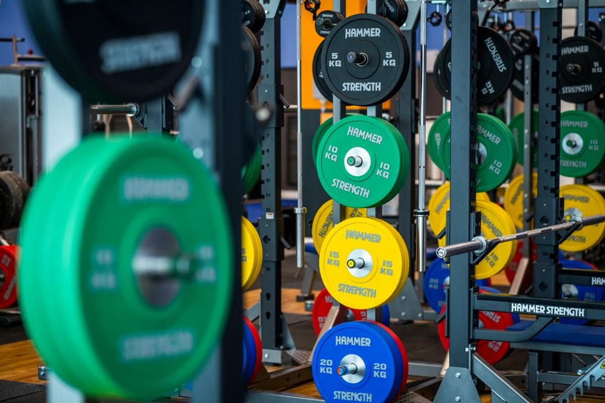 Strength and conditioning equipment available at Meadowbank Sports Centre gym in Edinburgh