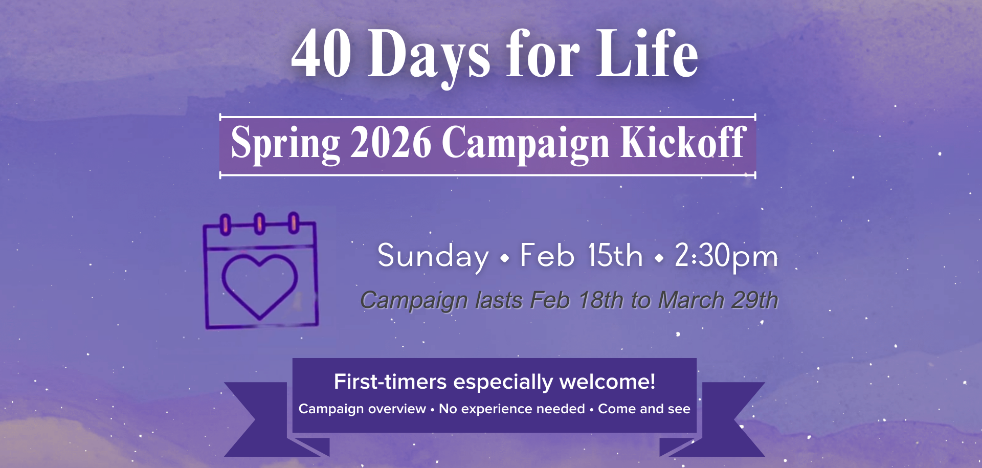 40 Days for Life Spring 2026 Campaign Kickoff Rally