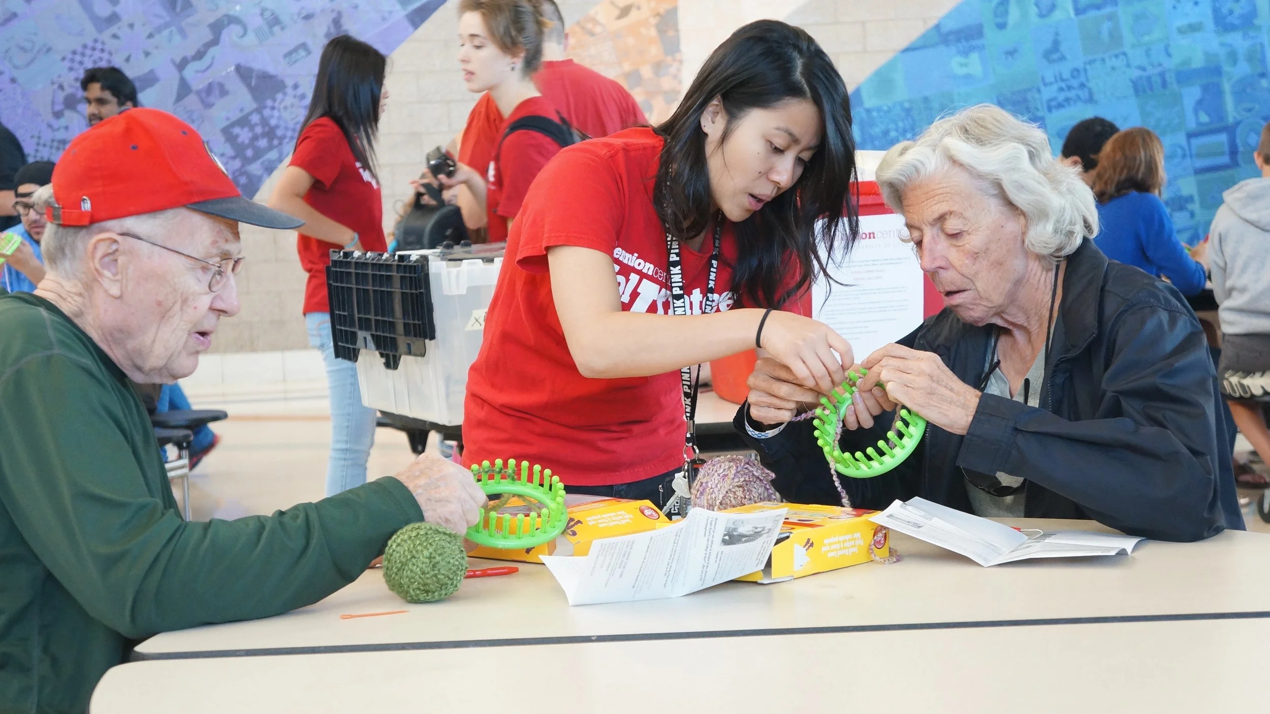 Knitting, Bennion Center, University of Utah