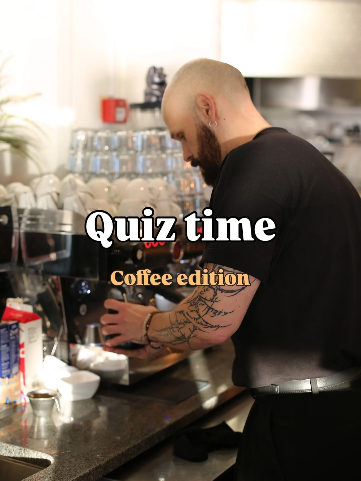 🎄✨ Luukku 19 &ndash; Quiz time ☕️ Suuntaa stoorien puolelle ja testaa, kuinka hyvin tunnet kahvimaailman.

🎄✨ Window 19 - Quiz time ☕️Head over to our Stories and test how well you know the world of coffee.