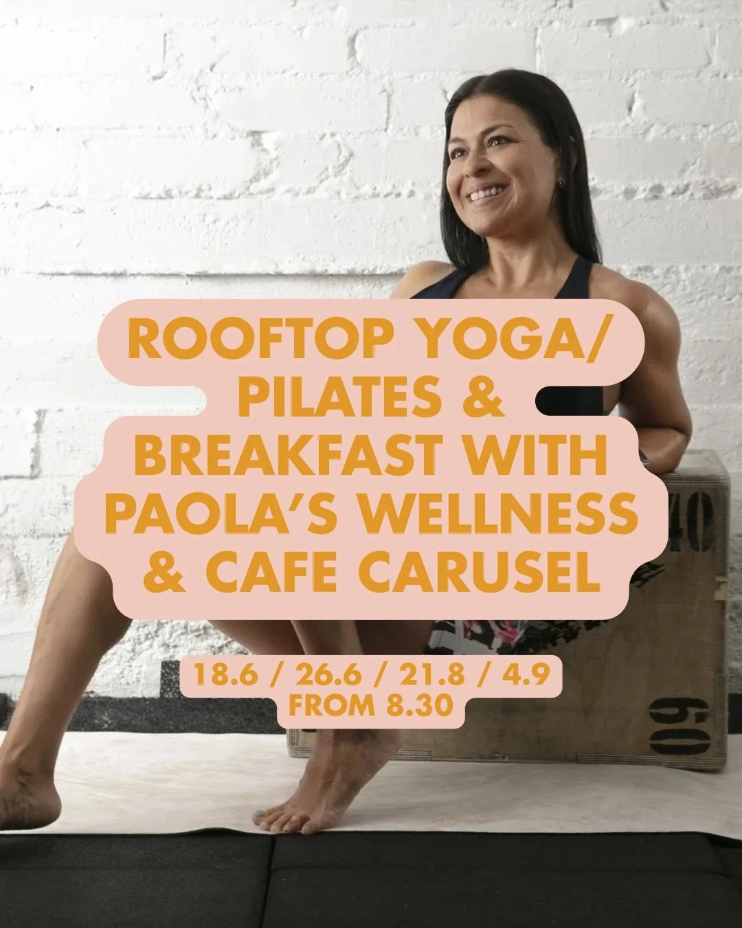 Welcome to Rooftop yoga/pilates &amp; breakfast with @paolaswellness 💕

Dates: 18.6 / 26.6 / 21.8 / 4.9

Classes are arranged on Carusels rooftop terrace from 8.30-9.30 followed by a nourishing breakfast on Carusels terrace🥭🍓🫐🍋

Price: 39&euro;/