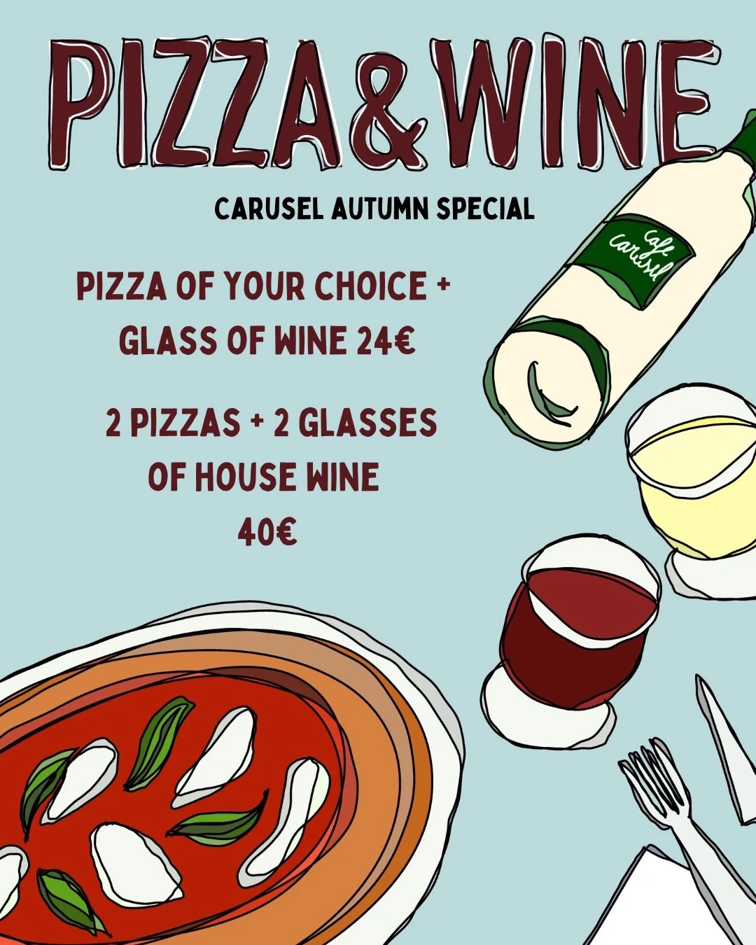 Round pizzas are back after a summer break 🤎 Dont miss our autumn special! ✨