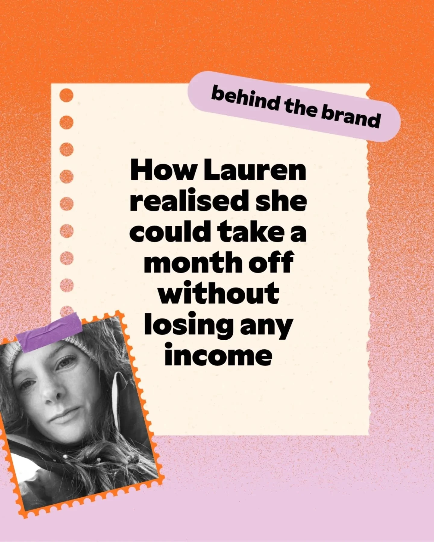Lauren took August off.

Not half-working. Not checking emails in the background.

Actually off.

And she didn&rsquo;t lose any income because she knew exactly what was going on with her finances and planned for it. 

It happened because she understo