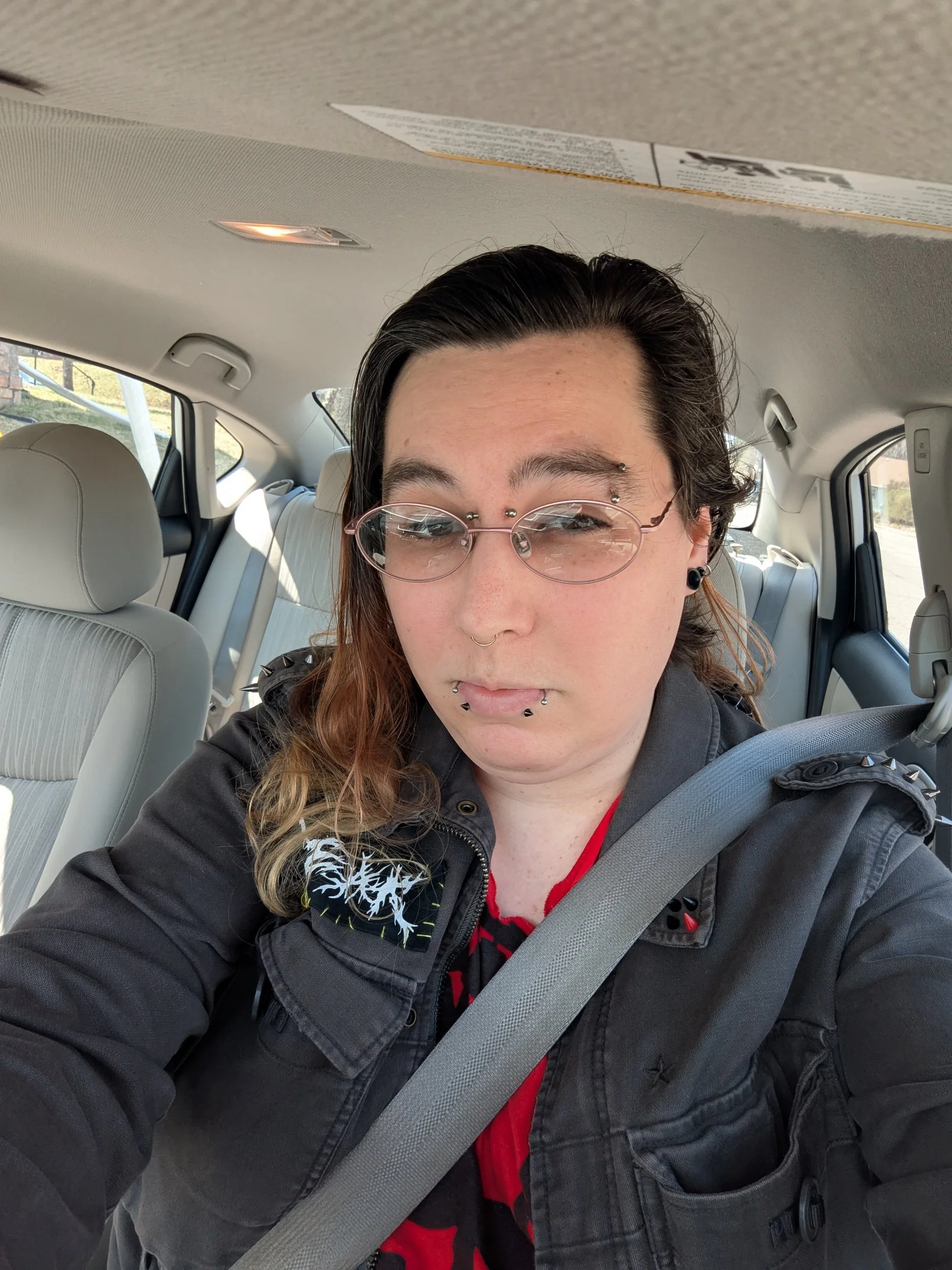 In the car before the appointment