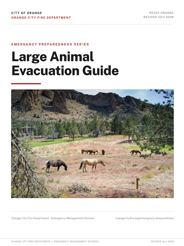 Front cover of the Large Animal Evacuation Guide