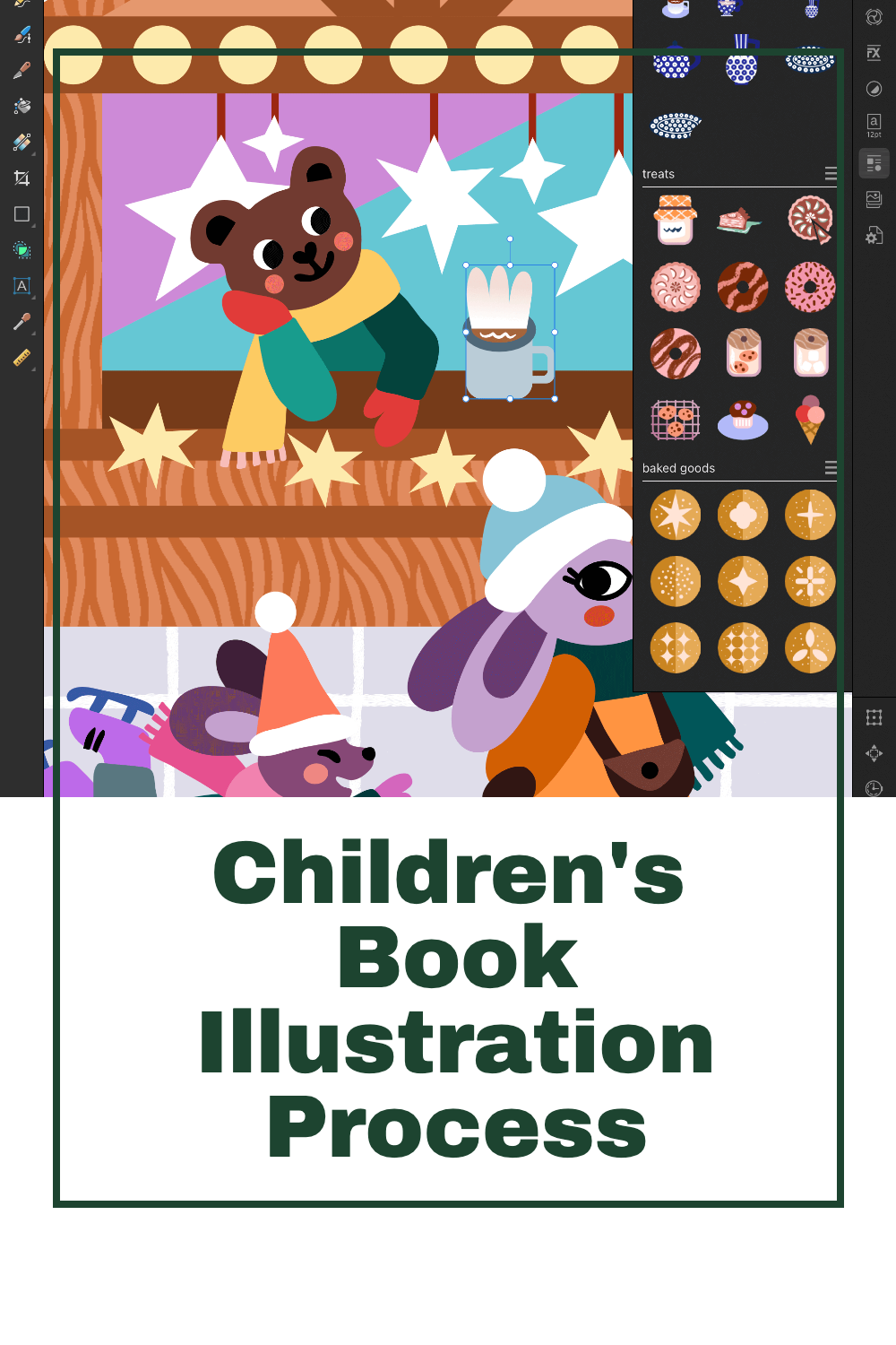 illustrating childrens picture books_christmas market process_2.png