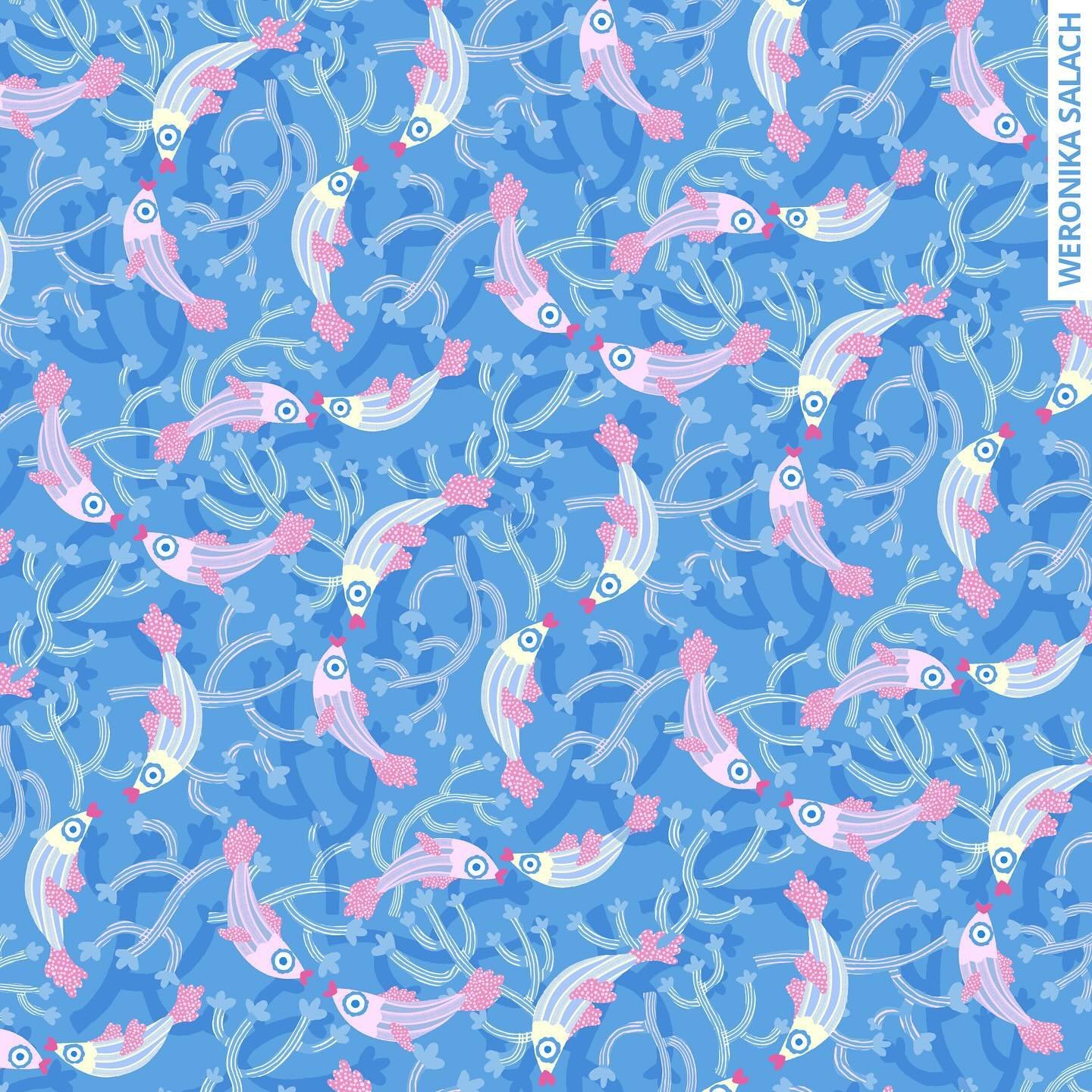 Actually in time for #ourplanetweek2024 🐠

Open for new pattern collaborations:
💌 hello@weronikasalach.com

Vector repeat pattern drawn in Adobe Fresco @adobedrawing  and put together in Affinity Designer @affinitybyserif #madeinaffinity The automa