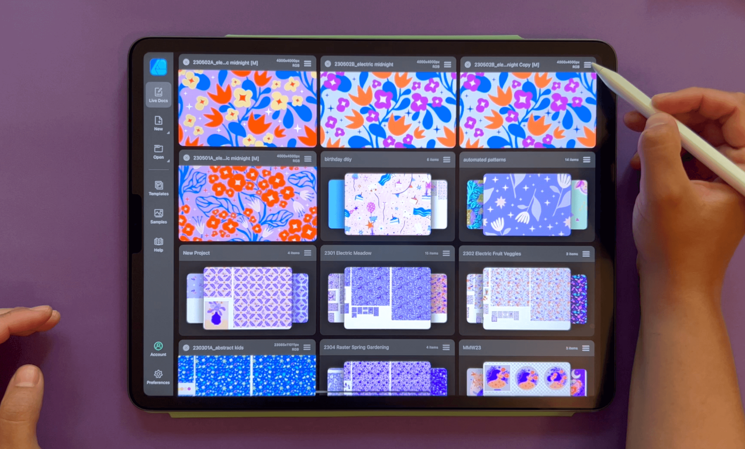 Surface Pattern Design: Diamond Repeat in Affinity Designer — Weronika ...