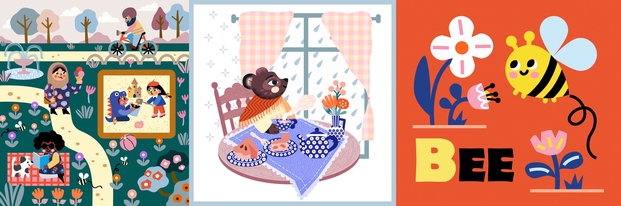 Here's Why I Love Illustrating Children's Picture Books With Vectors —  Weronika Salach | illustration design pattern, image size:2500x833