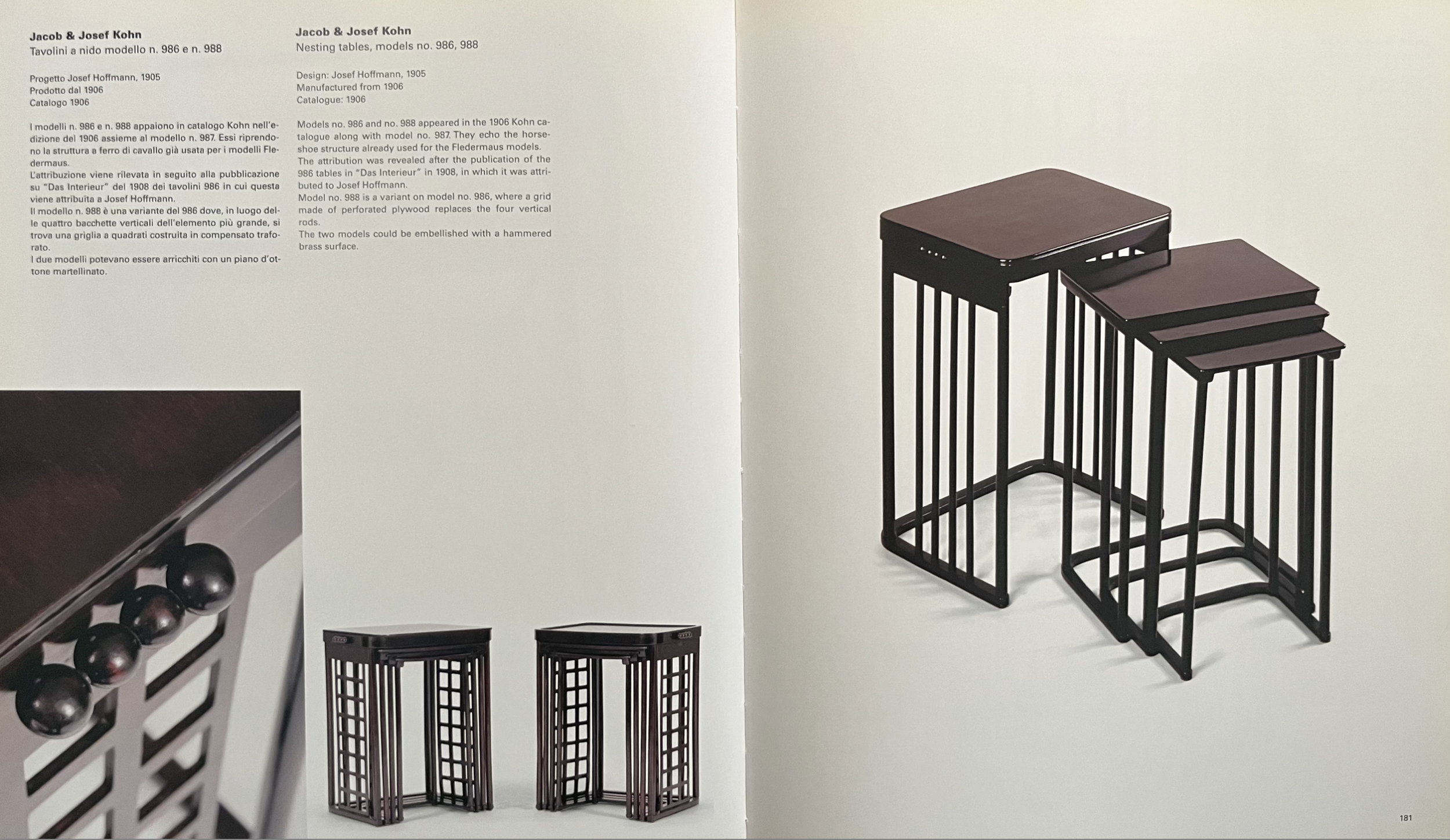 Il mobile moderno, Gebrüder Thonet Vienna, Jacob & Josef Kohn, Giovanni Renzi, 2008, S. 180-181 Kopie.png