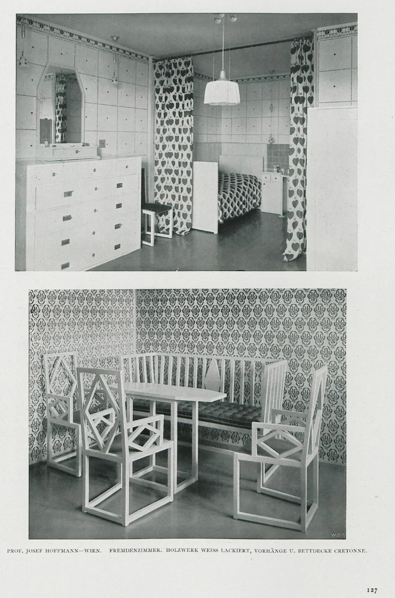 Alexander Kochs Handbuch neuzeitlicher Wohnungskultur, Band 1 - Schlafzimmer, Darmstadt, 1912, S. 127.webp