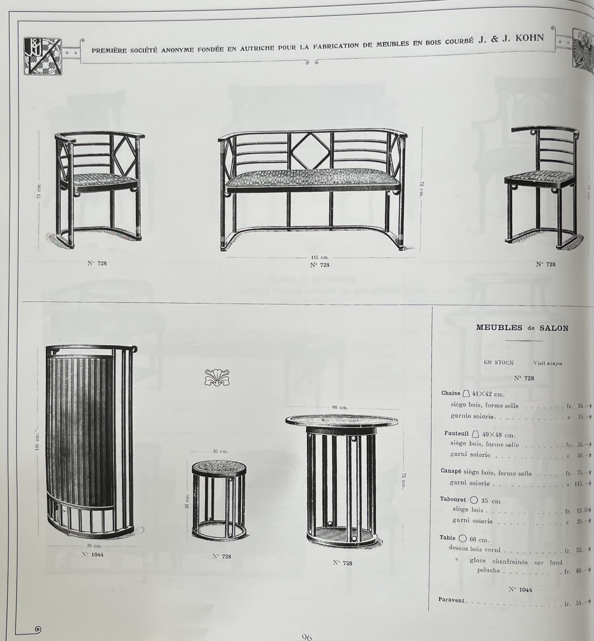 Jacob & Josef Kohn, Katalog 1904 & 1907, Éditions Volutes1900, S. 96.png