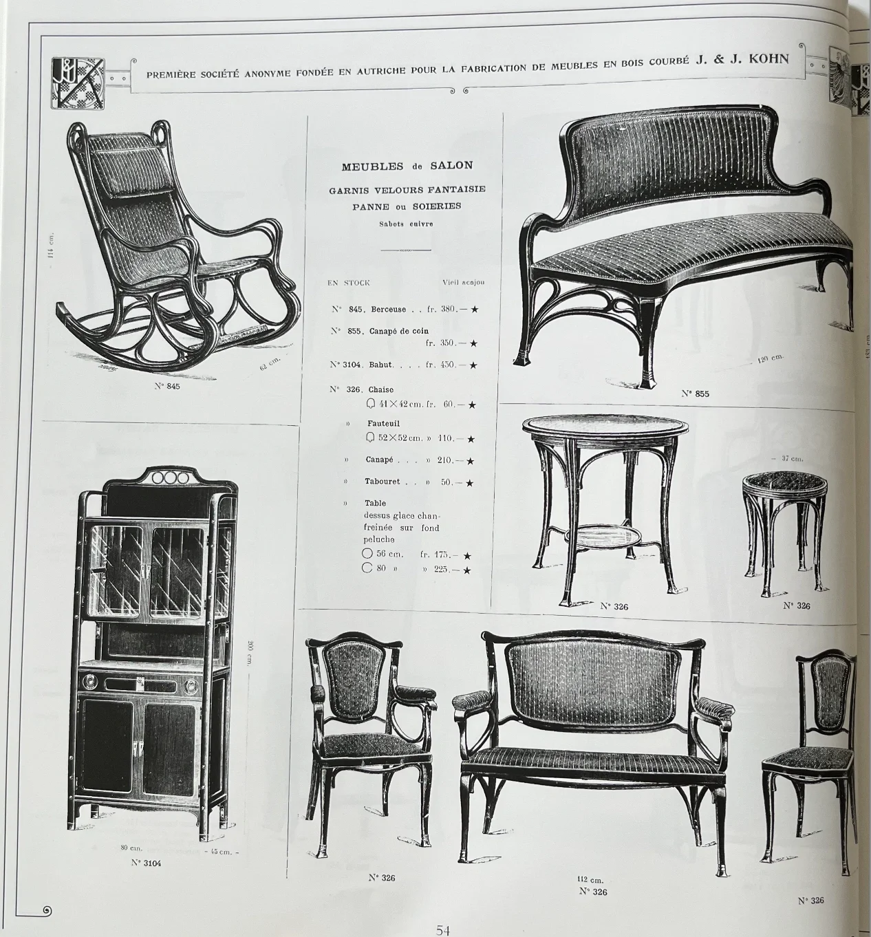 Jacob & Josef Kohn, Katalog 1904 & 1907, Éditions Volutes1900. S. 54 Kopie.webp