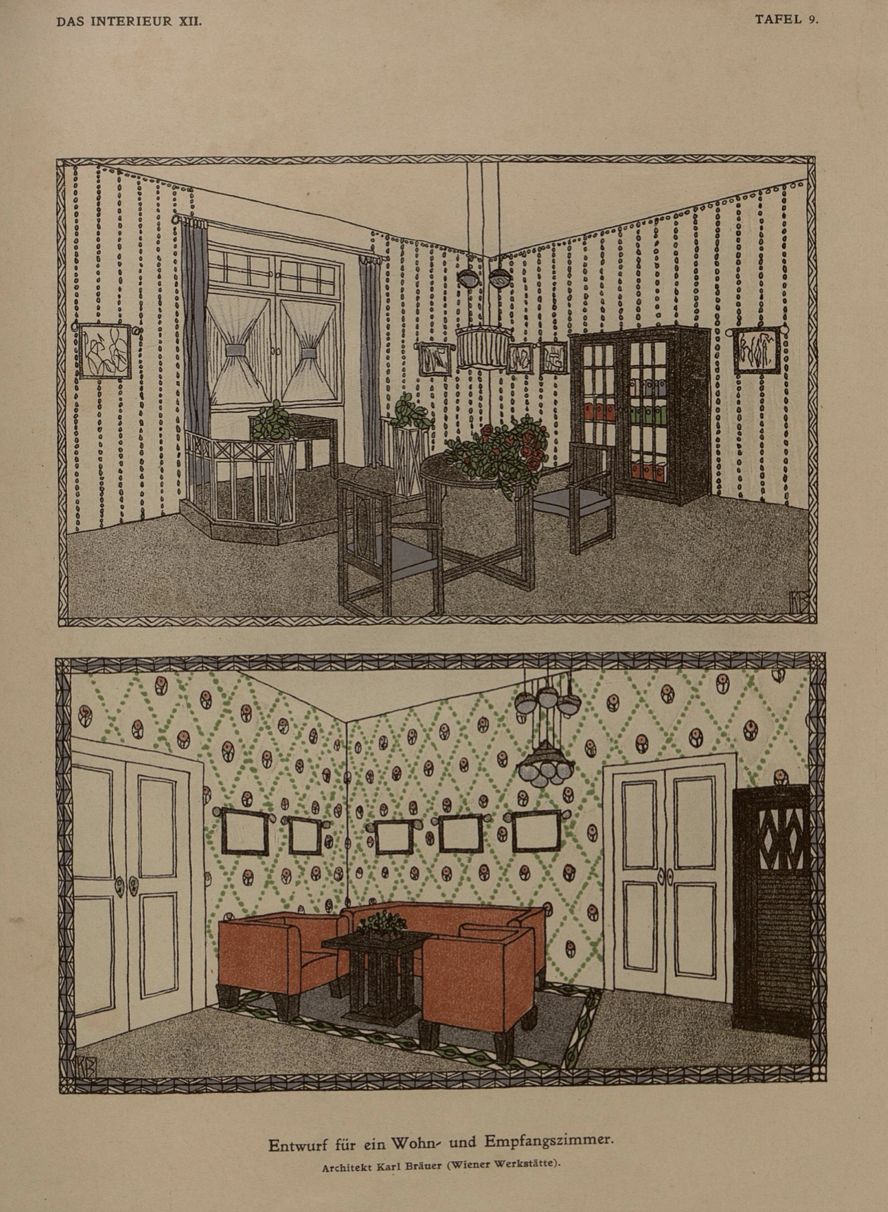 Das Interieur, Wiener Monatshefte für angewandte Kunst, 12. Jahrgang, Wien 1911, Tafel 9.png