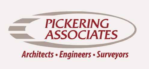 Logo for Pickering Associates with text 'Architects, Engineers, Surveyors'.