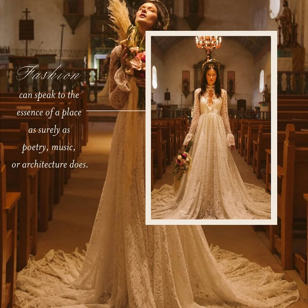 New to the Journal | Destinations as Dresses 💒 The enchantment of certain wedding dress collections lies in their ability to evoke a sense of place. Some talented designers, working from an intimate understanding of home, seem to translate the essen