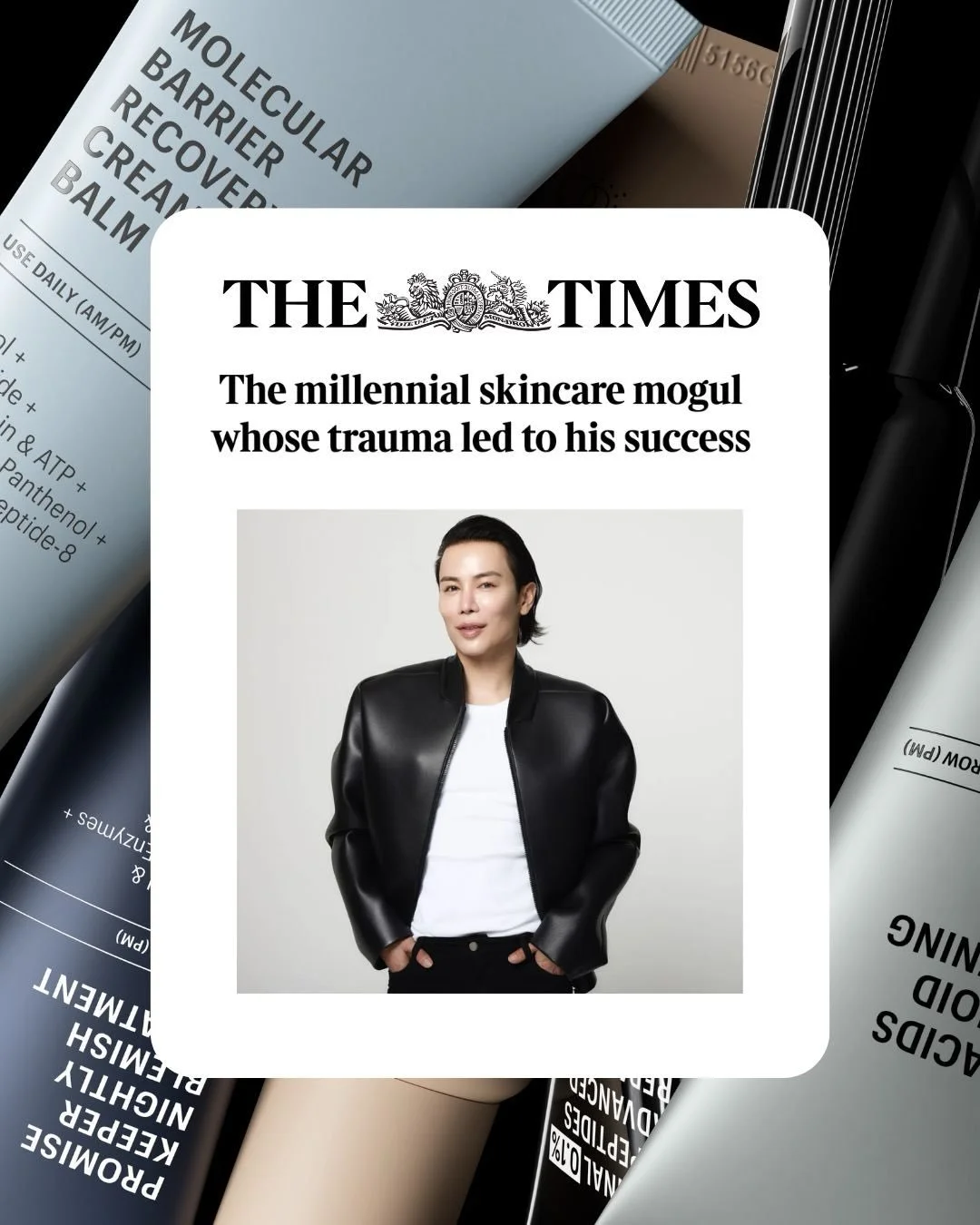 Hunter Grace brought together Allies of Skin Founder, @nicolas.allies, and @chiara_browny at @thetimesluxury for a thoughtful, in-depth conversation exploring what it truly takes to transform trauma into drive - and channel that experience into build