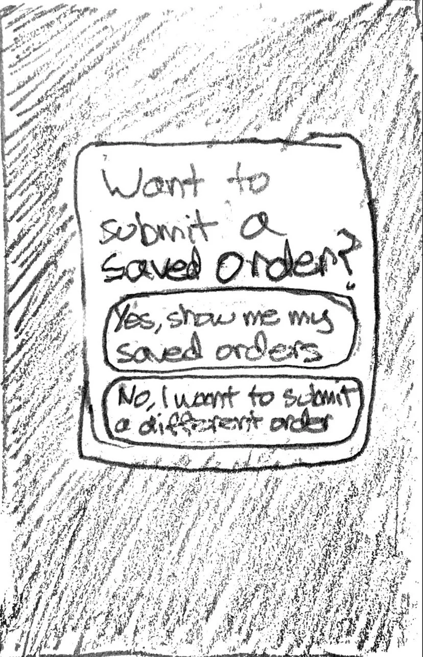 Submit Saved Order Pop-up