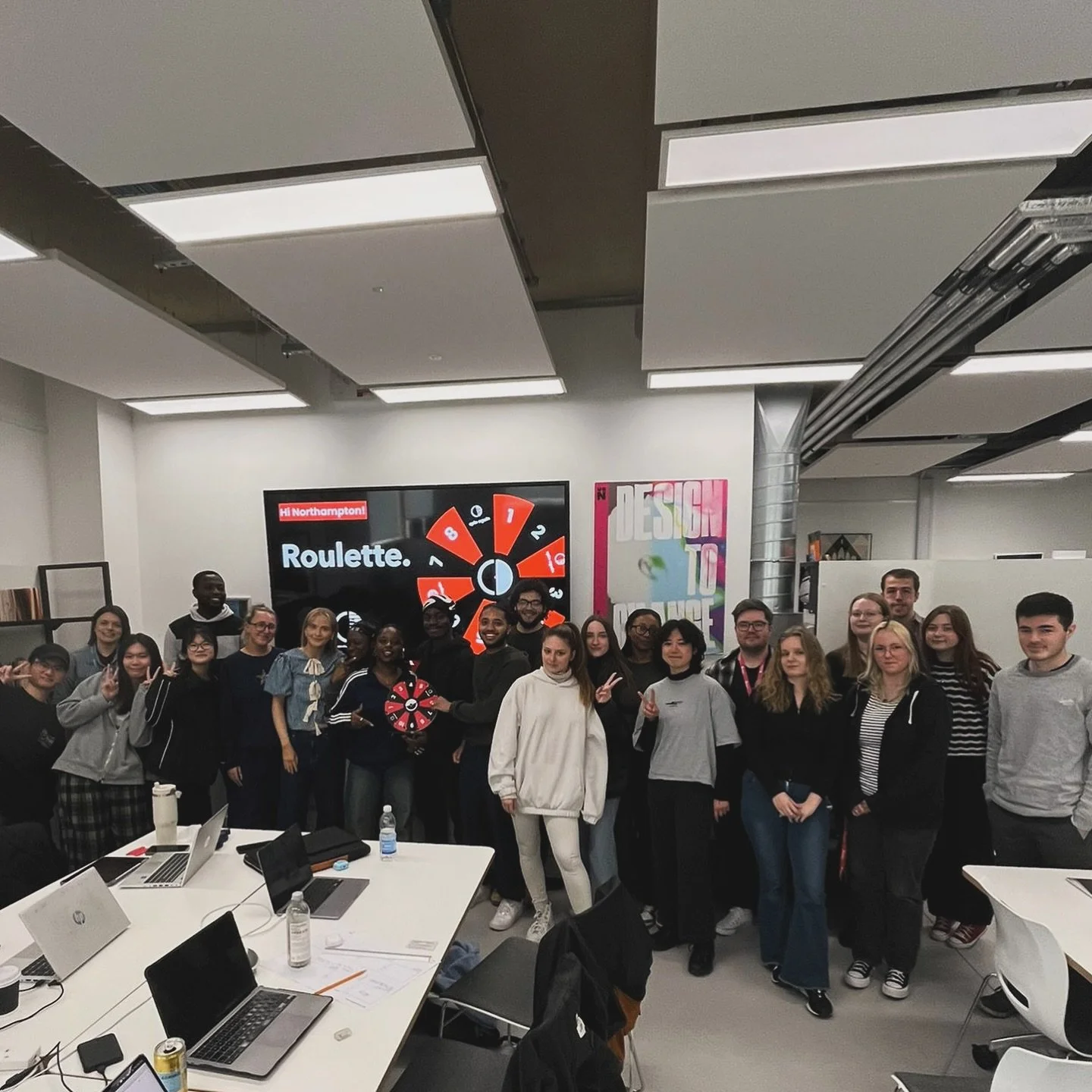 Yesterday our amazing trustee Rhona @breezign launched the Roulette project at the University of Northampton @gcd.uon, meaning that all six of our partner universities have been briefed now! 🙌

We can't wait to see all of your wonderful submissions 